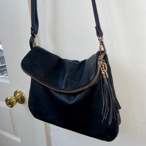 Nordstrom Black Faux Leather Crossbody Bag